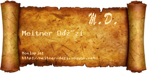 Meitner Dézi névjegykártya